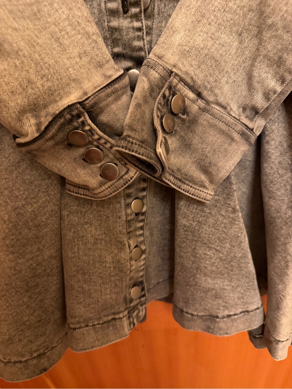 Free People Denim Button Down Mini Dress - Picture 7 of 9